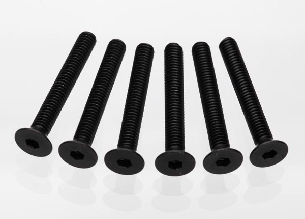 Screws, 4x30mm countersunk machine (hex drive) (6) (TRX-2533)
