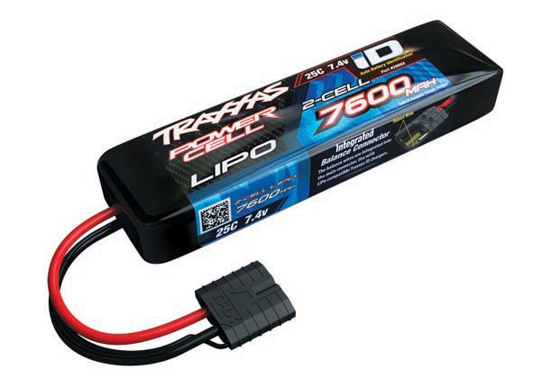 7600mAh 7.4v 2-Cell 25C LiPo Battery afbeelding