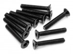 Flat head screw m3x18mm (hex socket/10pcs)