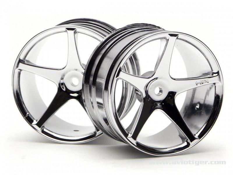 HPI - Super star wheel 57x35mm (2.2") chrome(super nitro) (3032) afbeelding