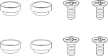 Knuckle arm spacers w/screw 4 sets afbeelding