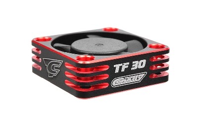 Team Corally - Ultra High Speed Cooling Fan TF-30 w/BEC connector - 30mm - Color Black - Red afbeelding