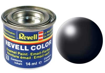 Revell Enamel NR.302 Zwart Zijdemat - 14ml afbeelding