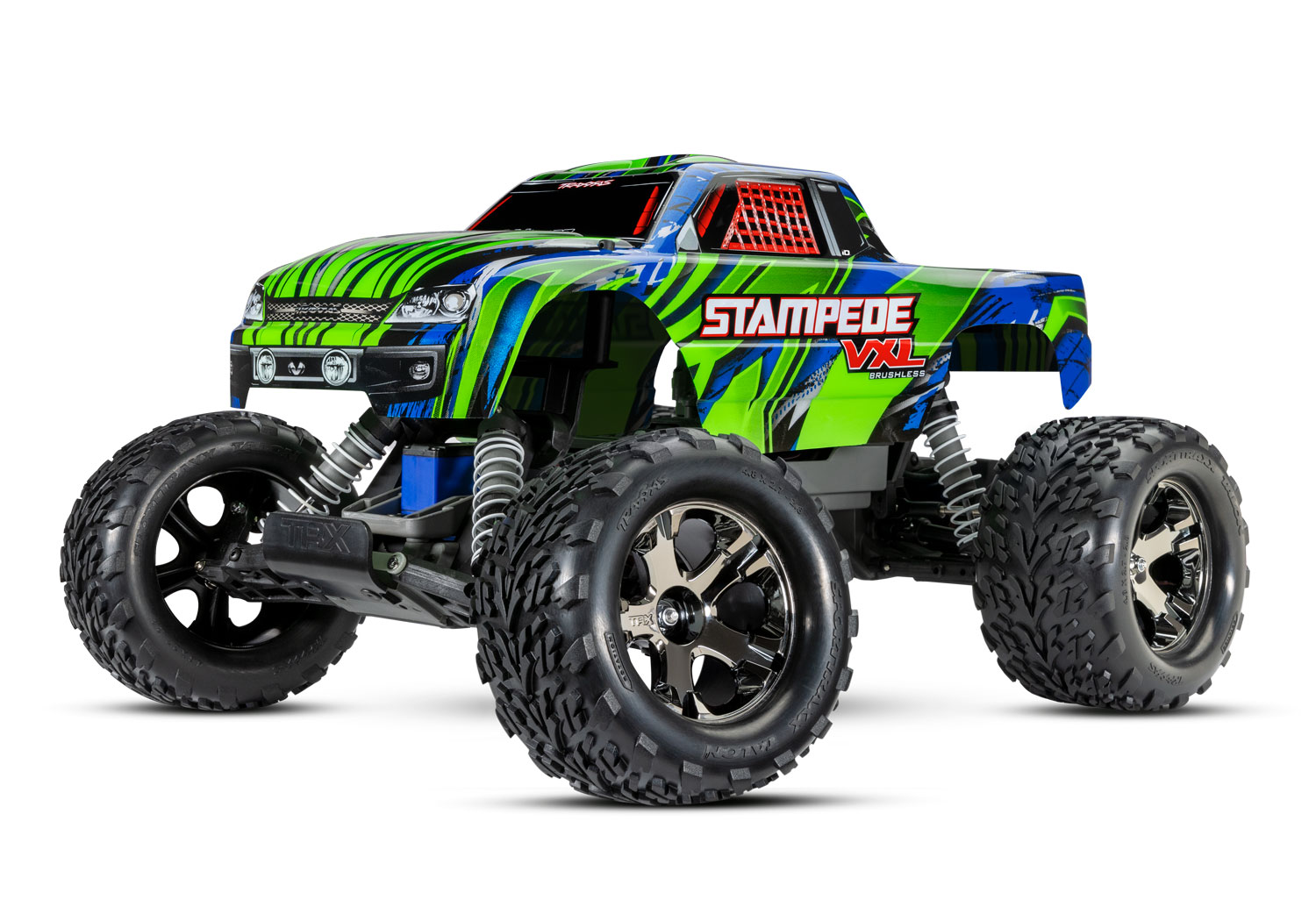 Traxxas Stampede VXL brushless monster truck RTR - Magnum 272R Transmissie - Groen