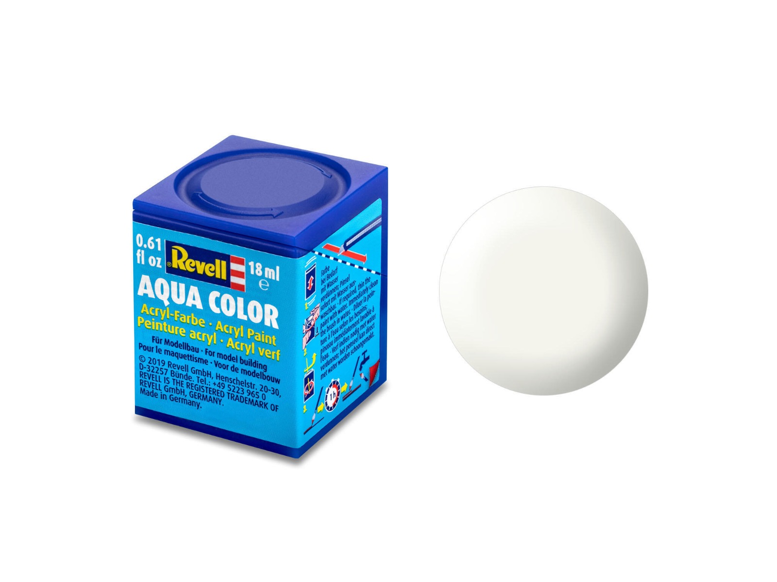 Revell Aqua NR.301 Wit Zijdemat - 18ml