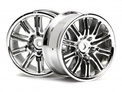 10 spoke motor sport wheel 26mm chrome afbeelding