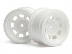 Vintage stock car wheel 31mm white (6mm offset)