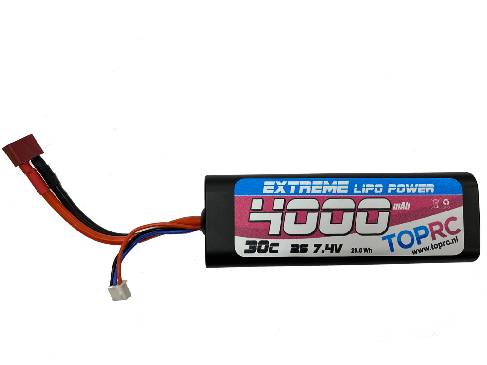 TRC Car Lipo 30c 7,4 volt 4000mah met Deans stekker