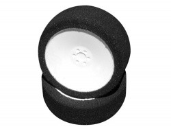 Micro pro foam tyres 17mm(a/medium) with dish wheel white (1 pair) afbeelding