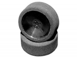 Micro pro foam tyres 14mm (a/firm) with dish wheel black (1 pair) afbeelding