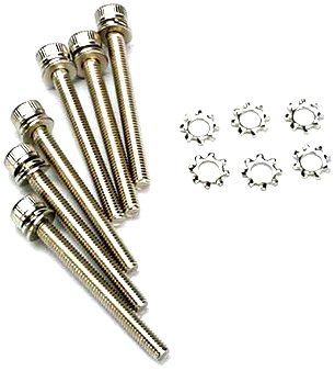 Screws, 3x28mm cap-head machine (hex drive) (6)/ 3x6mm elw (6) afbeelding
