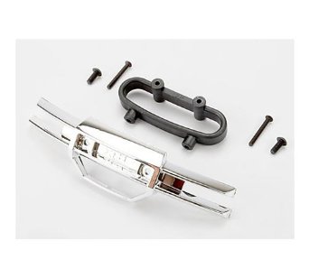 Bumper, front (chrome)/ bumper mount, front/ 4x10mm bcs (2)/ 3x25mm bcs (2) afbeelding