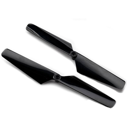 Rotor blade set, black (2)/ 1.6x5mm BCS (2) afbeelding