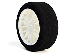 Pro foam tyre 26mm rear e (40) with racing mesh wheel white (1 pair) afbeelding