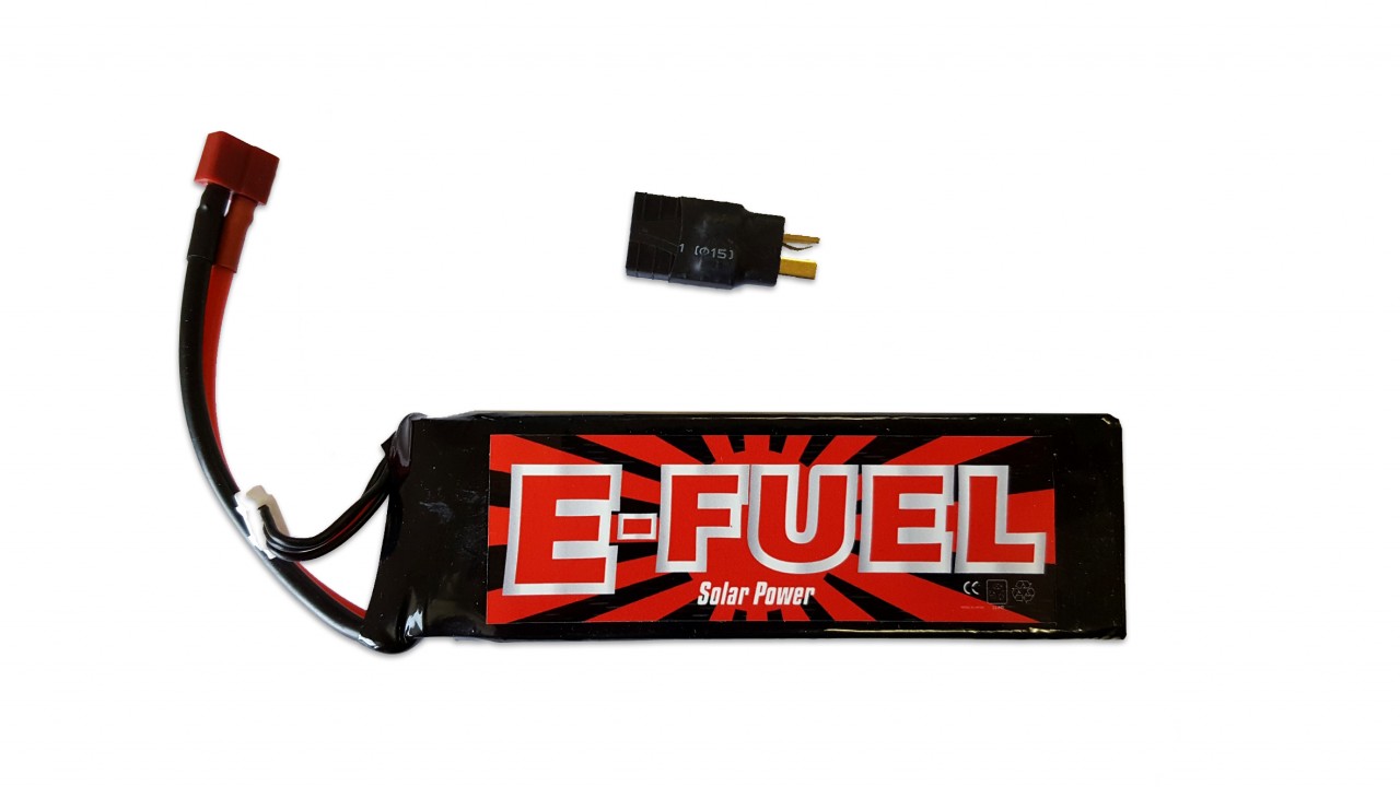E-Fuel Lipo 50C 11.1 volt 4500mah met Dean stekker (incl. verloopstekker naar Traxxas)