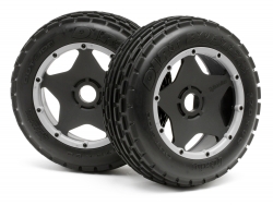 Dirt buster rib tire m compound on black wheel