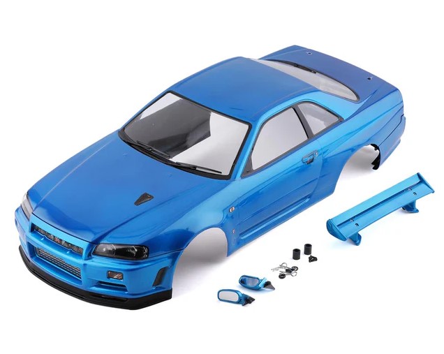 Killerbody Nissan Skyline R34 195mm gespoten - Blauw afbeelding