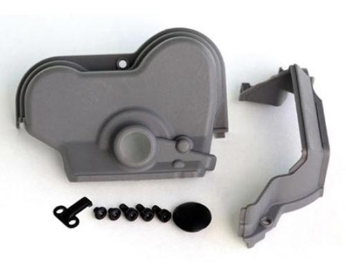 Cover, gear (upper & lower) (1)/ dust plug (1)/ 3x6mm CS (3) (for single motor installation) afbeelding