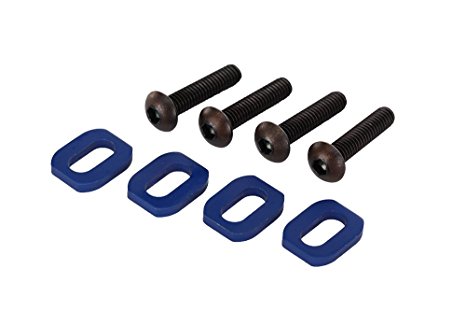 Washers, motor mount, aluminum (blue-anodized) (4)/ 4x18mm (TRX-7759) afbeelding
