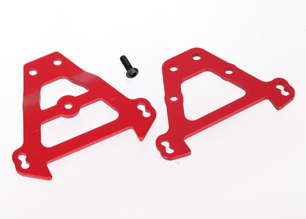 Traxxas - Bulkhead tie bars, front & rear (red-anodized aluminum) (TRX-5323R) afbeelding