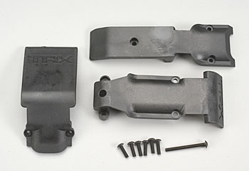 Skid plate set, front (2 pieces, plastic)/ skid plate, rear (1 piece, plastic)