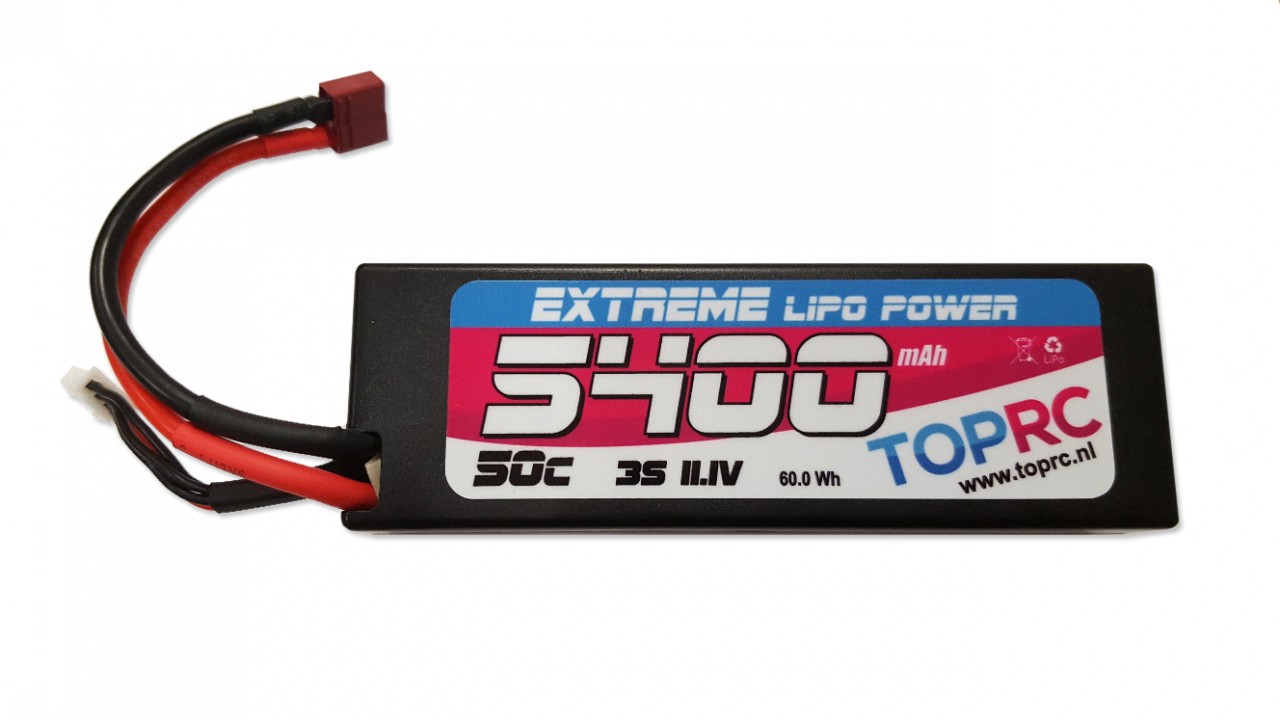 TRC Car Lipo 50c 11,1 volt 5400mah met Deans stekker