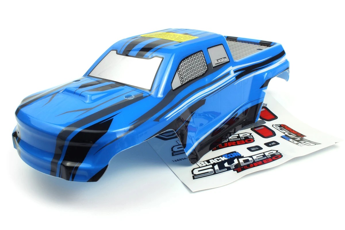 Blackzon Slyder MT Turbo Body (Zwart/Blauw) (540205)