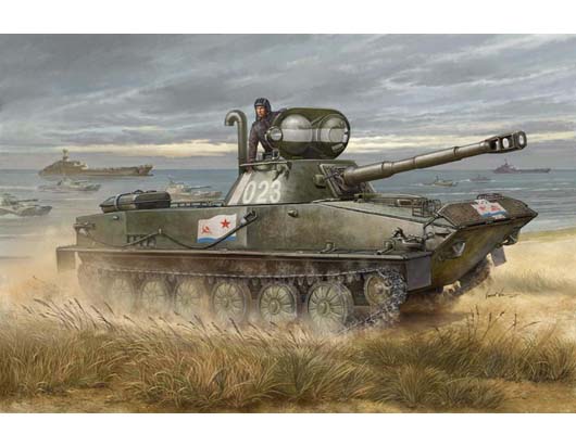 Trumpeter 1/35 Russian PT-76B Light Amphibious Tank afbeelding