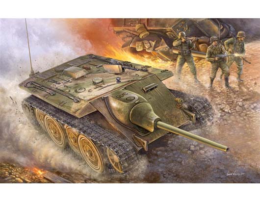 Trumpeter 1/35 German Entwicklungsfahrzeug E 10 Hetzer afbeelding
