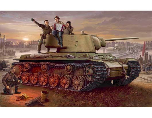 Trumpeter 1/35 Russia KV-1 model 1942 Lightweight Cast Tank afbeelding