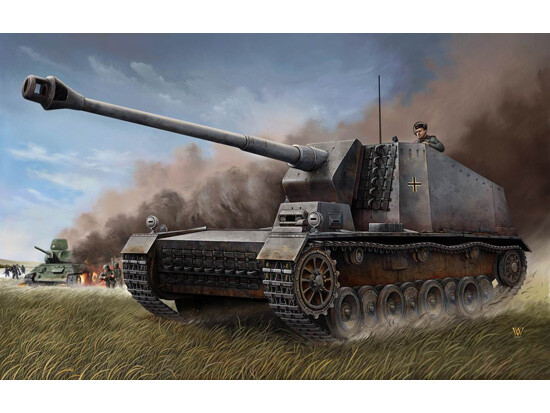 Trumpeter 1/35 German 12.8cm Selbstfahrlafette L/61 (Sturer Emil) afbeelding