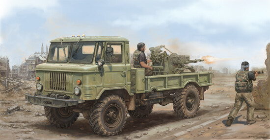 Trumpeter 1/35 Russian GAZ-66 Light Truck with ZU-23-2