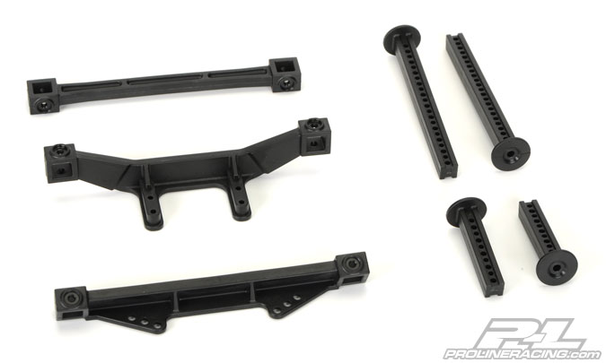 Proline extended front & rear body mounts replacement kit voor Traxxas Slash 2WD afbeelding