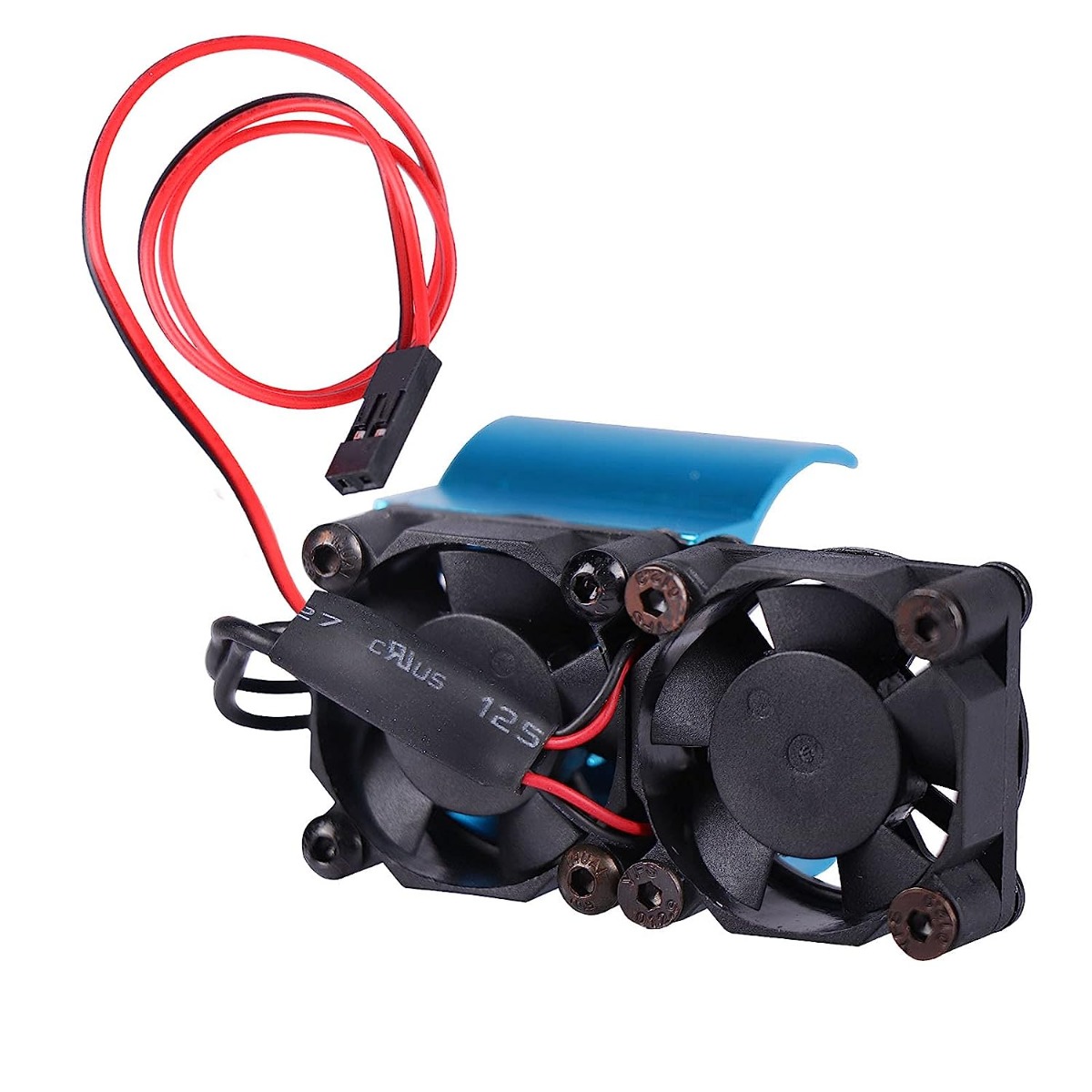 TopRC - aluminium dubbele motor ventilator voor 36mm motoren - Blauw afbeelding