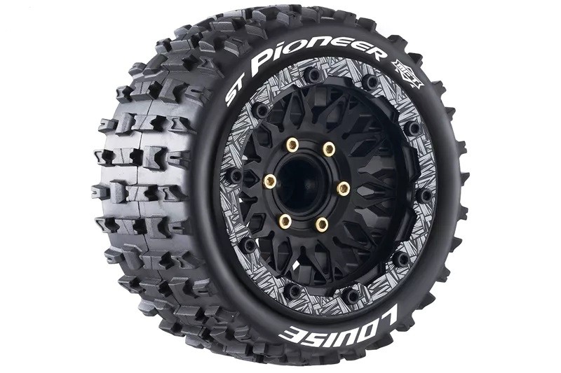 Louise ST-Pioneer 1/10 stadium truck MFT banden set soft - zwarte velg - 12,14,17mm hex afbeelding