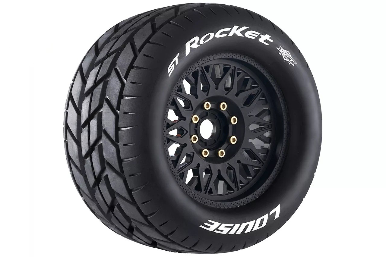 Louise ST-Rocket stadium truck MFT banden op velg - 17mm hex - zwart afbeelding