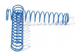 Spring 14x80x1.1 15 coils (blue/2 pcs) afbeelding