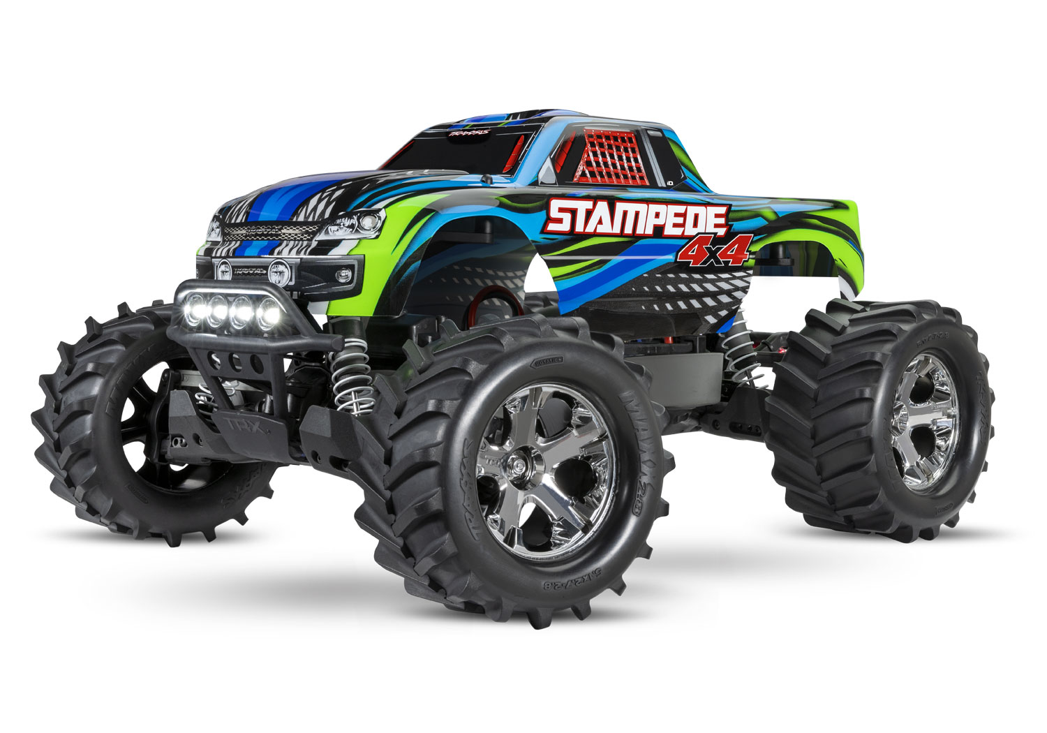 Traxxas Stampede 4x4 electro monster truck RTR - Incl. LED Verlichting - Blauw