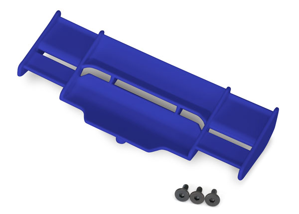 Wing, Rustler 4X4 (blue)/ 3x8mm FCS (3) (TRX-6721X)