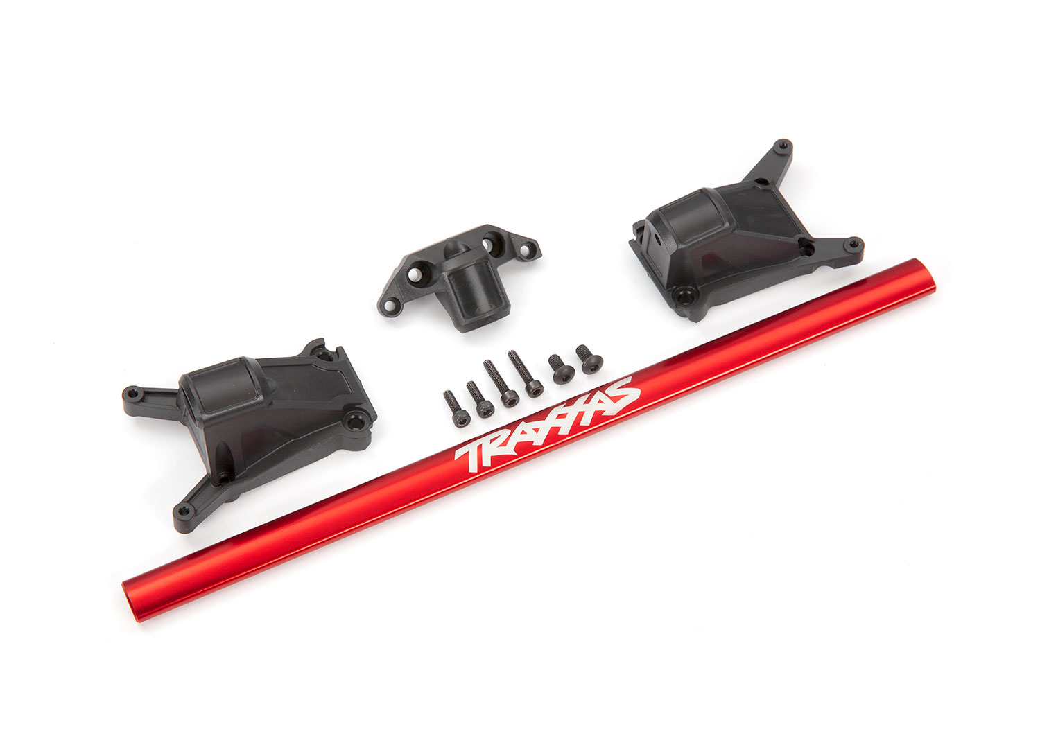 Chassis brace kit, red (fits Rustler 4X4 and Slash 4X4 equipped with Low-CG chassis) (TRX-6730R)