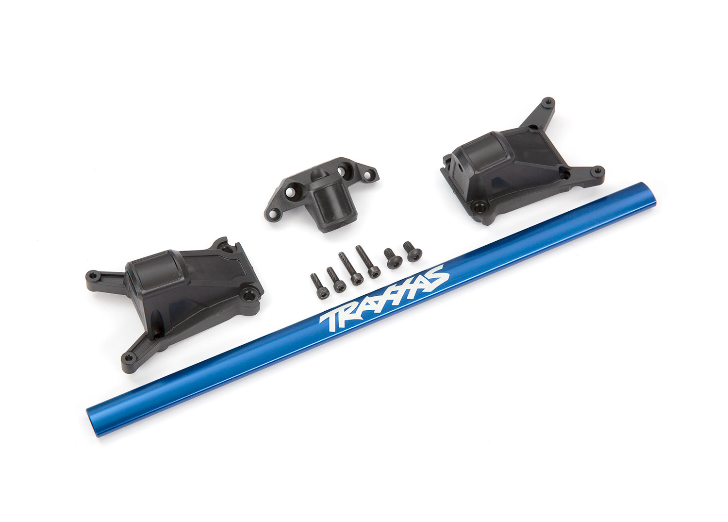 Chassis brace kit, blue (fits Rustler 4X4 and Slash 4X4 equipped with Low-CG chassis) (TRX-6730X) afbeelding