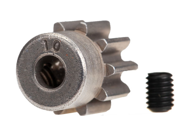 Gear, 10-T pinion (32-p) (steel)/ set screw (TRX-6746)