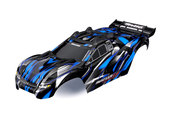 Traxxas - Body, Rustler 4X4 Ultimate, blue (painted, decals applied) (TRX-6749-BLUE)