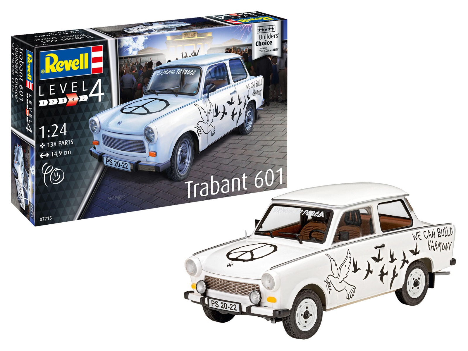 Revell 67713 Trabant 601 S - Builders Choice - Modelbouwpakket / Schaal 1:24