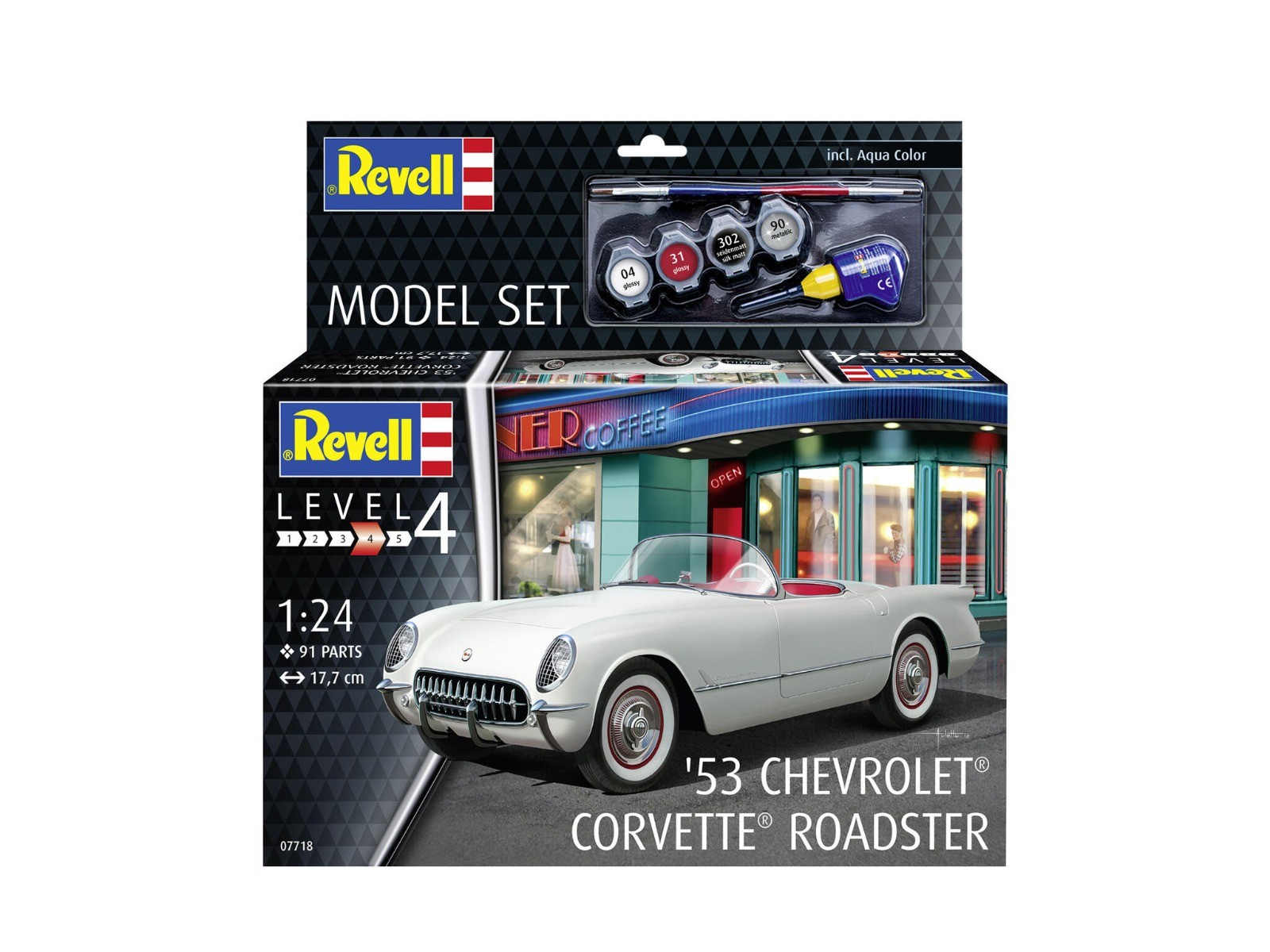 1:24 Revell 67718 1953 Chevrolet Corvette Roadster Car - Model Set Plastic Modelbouwpakket