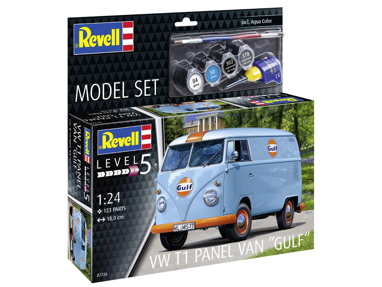 1:24 Revell 67726 Volkswagen T1 Panel Bus "Gulf" - Model Set Plastic Modelbouwpakket