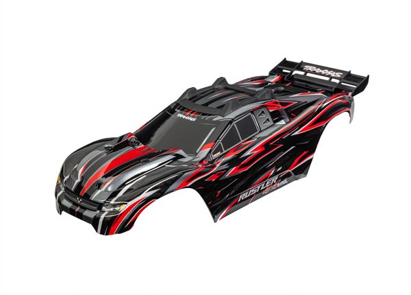 Traxxas - Body, Rustler 4X4 VXL, orange (for clipless mounting) (TRX-6785-ORNG)