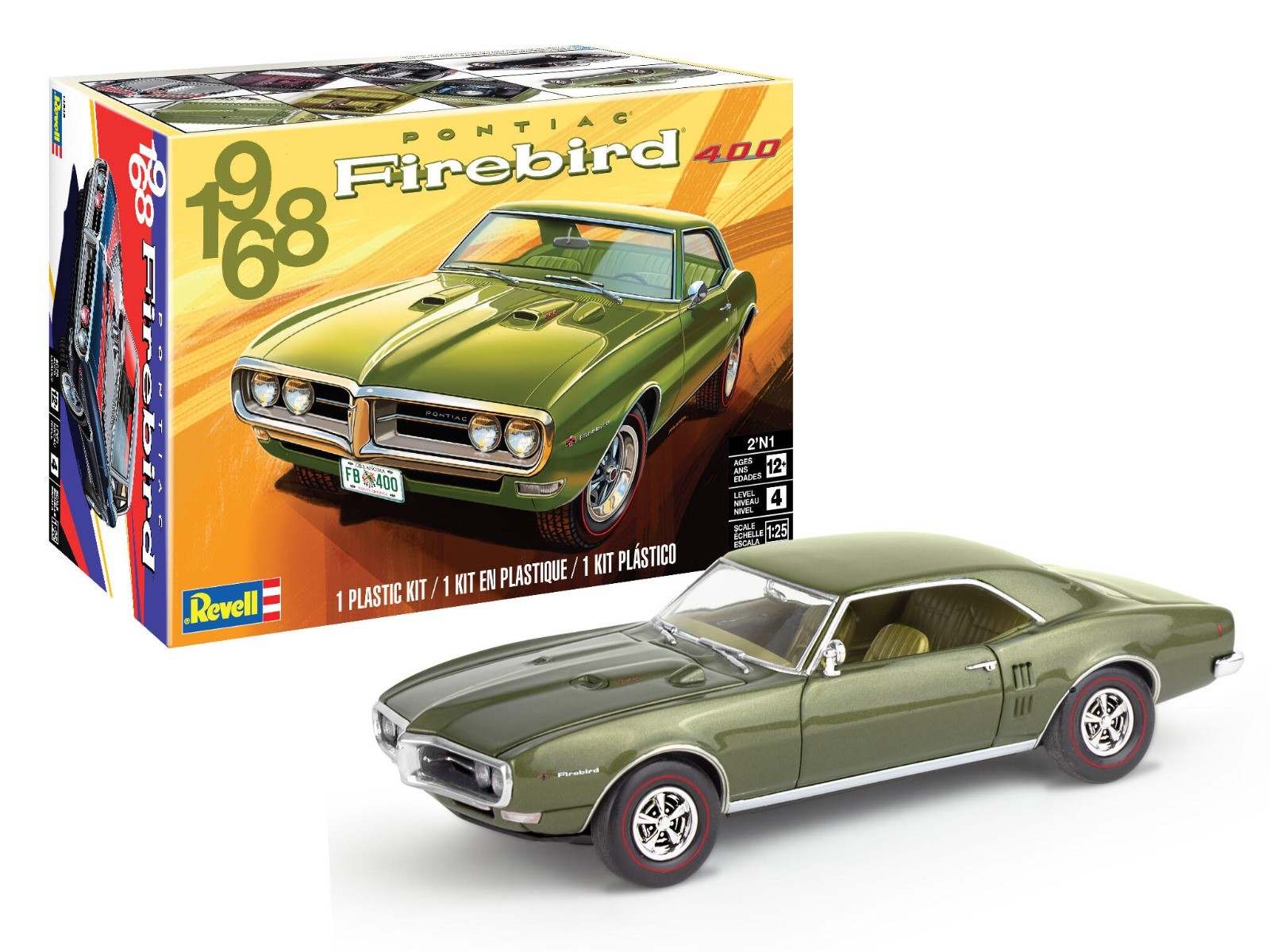 1:25 Revell 14545 1968 Pontiac Firebird 400 - Amerikaanse Auto Plastic Modelbouwpakket