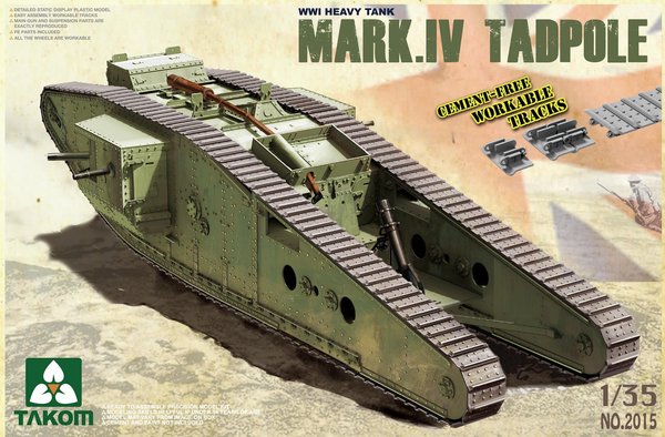 Takom 1/35 WWl Heavy Tank Mark IV Male afbeelding