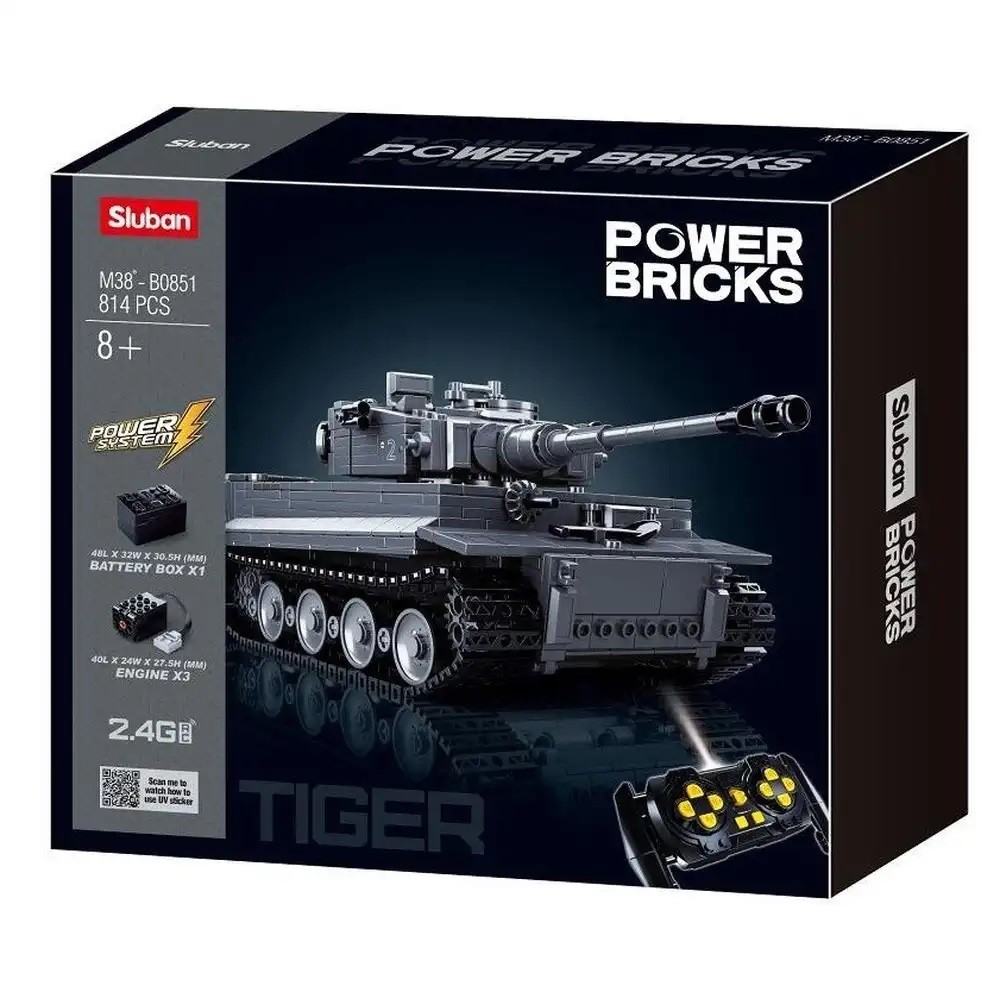 Sluban - M38-B0851 Duits Army Tank | Radiografisch bestuurbare auto | City defender modelbouw bouwpakketten | Classic creator autos’s | Technische ideas speelgoed voor kinderen & v